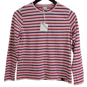 KULE Striped Long Sleeve Tee - Pink, Red & Purple - XS NWT